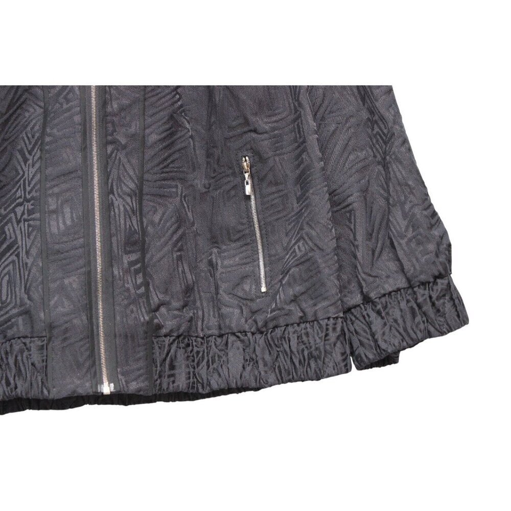 St. John Jacket Size Medium Textured Puff Sleeve Black Career Business Luxury - Picture 4 of 14